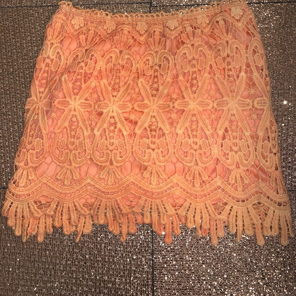 Brand new Orange Lace skirt